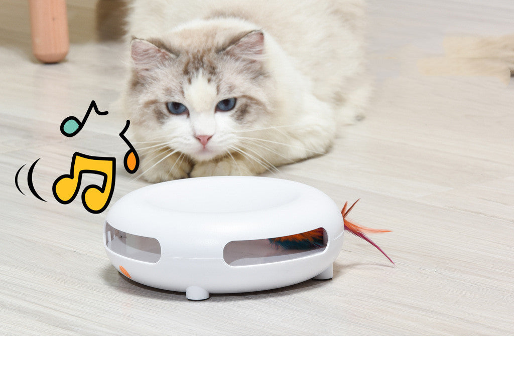 Cat feeding station — multiple treat compartments and obstacles