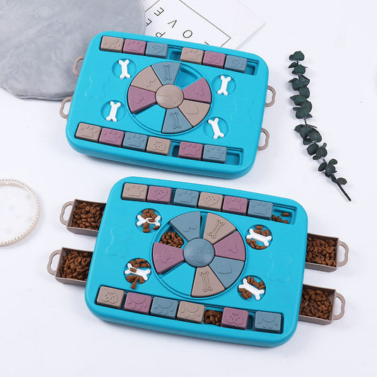 Dog enrichment puzzle toy — interactive treat-hiding activity