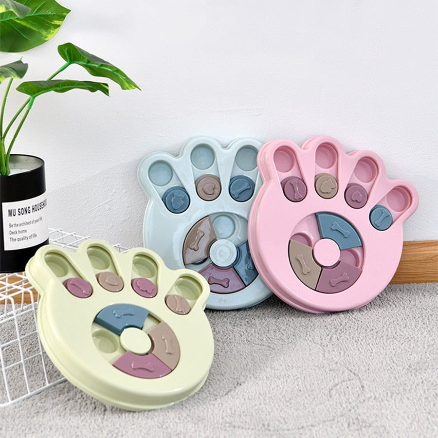 Interactive dog feeder — colour options Pink, Blue and Green