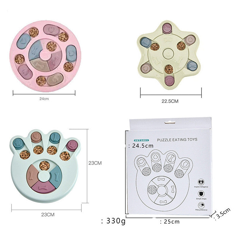 Interactive dog enrichment feeding toy — slow feeder puzzle mat