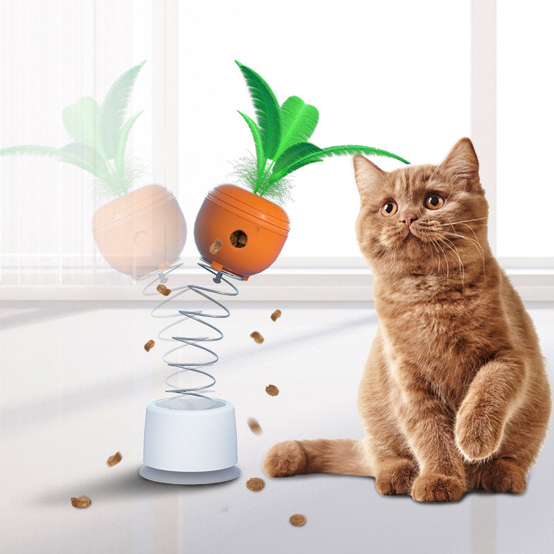 Cat treat-dispensing puzzle toy — interactive enrichment feeder