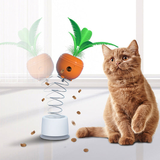 Cat treat-dispensing puzzle toy — interactive enrichment feeder