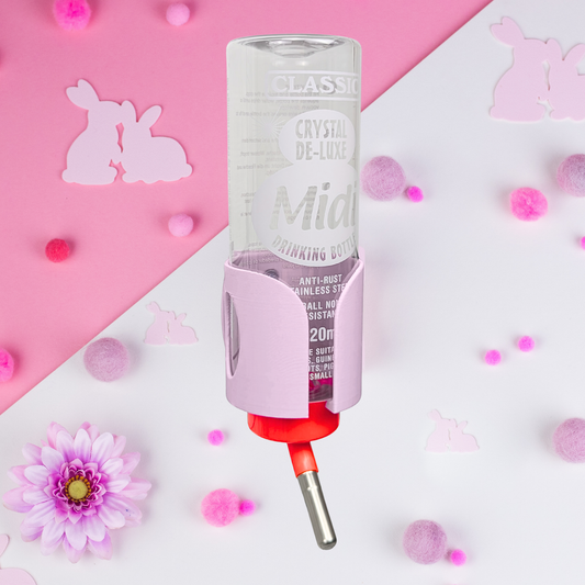 Guinea Pig & Rabbit Water Bottle Holder - Pastel Pink